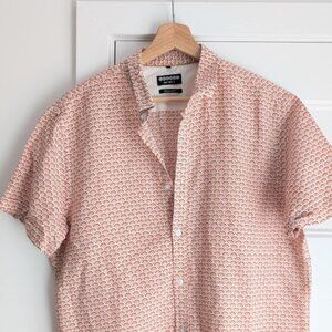 Chemise manches courte blanche et rose / orange - Bonobo